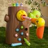 Toys For Ages 2-4; Montessori Toys, Fine Motor Skills Toddler Toys Age 2-4, Woodpecker Worm Toy Magnetic Bird Feeding Game