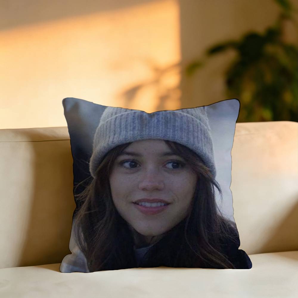Popular Actor JJenna OOrtega Square DoubleSided printed Pillow Case Bedroom Bedside Pillow Sofa Cushion Cover