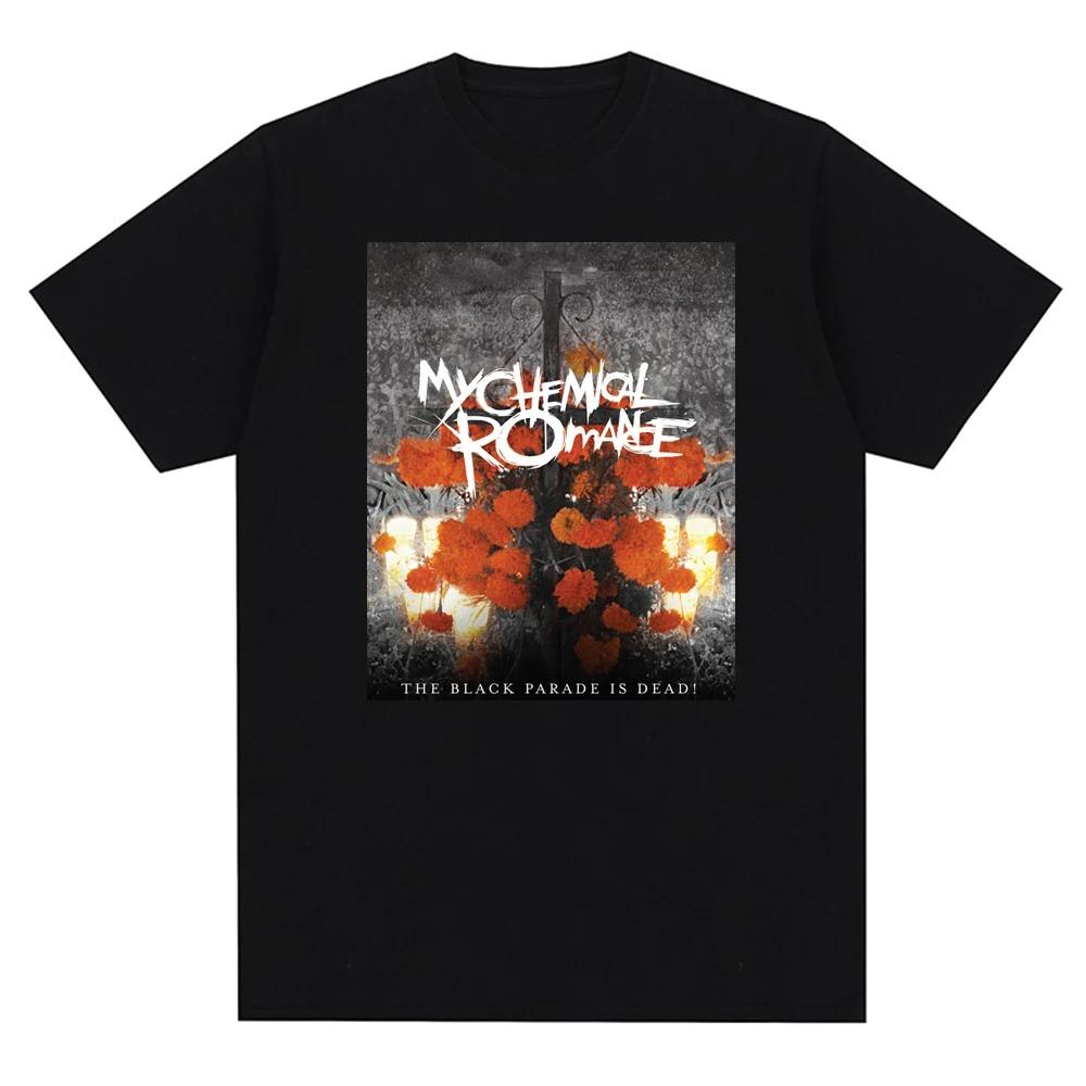 My Chemical Romance Mcr Band Men Women Cotton T-Shirt Printed T Shirt Short Sleeve Tshirt Streetwear Trend Tee Tops