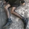 Black Classic Lolita Stockings With Belt Erotic Lingerie Women Sexy Pantyhose Goth Punk Spider Mesh Tights Floral Lace Stockings