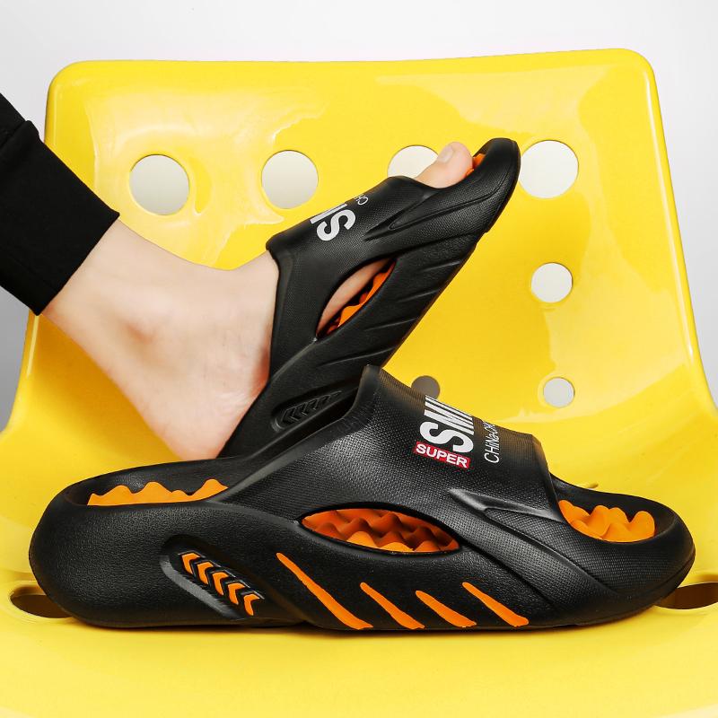 Мужские массажные тапочки, шлепанцы, домашние и уличные сандалии, пляжная повседневная обувь, мужские тапочки на удобной подошве