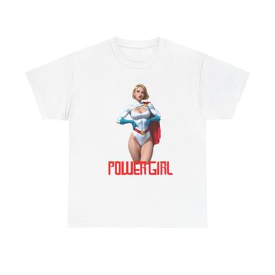 Футболка супергероини Power Girl, унисекс, хлопковая, подарок для фаната комиксов DC