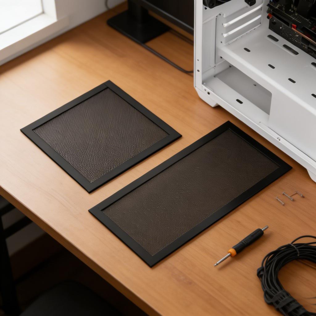 Magnetic PC Fan Dust Filter 12x12cm 12x24cm PVC Mesh Net Dustproof Cover for Computer Cooler Case Anti-Dust Screen Protector