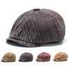 Полосатая восьмиугольная кепка, мужская британская винтажная кепка художника, кепка газетчика, женская кепка