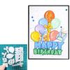 Balloons and Happy Birthday Metal Cutting Dies Stencils for Scrapbooking Card Making Decorative Embossing Paper Cards Dies