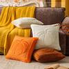 Fall Throw Pillow Cover 18"x18" Plush Pumpkin Pillow Cover Fluffy Maple Leaf Decorative Cushion Cover for Autumn Farmhouse Home Couch