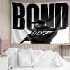 007 James Bond Print Tapestry, Backdrop, Easy Setup, Ideal for Bedroom, Office & Living Room, with Aesthetic Wall Hanging Decor.