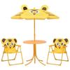 VidaXL Bistro Set with Parasol for Children 3 Pcs Yellow