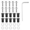 10pcs Motorcycle Windshield Bolts Nut Washers Universal Motorbike Fairing Mounting KitSilver