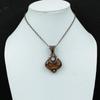 Подвеска из драгоценного камня Sunstone, подвеска из медной проволоки, подвеска из радужного лунного камня, ручная работа, медные украшения, подарок для женщин, ювелирные изделия из проволоки