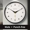 10/12 дюймов настенные часы в скандинавском европейском стиле, современный дизайн, скандинавские минималистичные бесшумные настенные часы для гостиной, кухни, домашнего декора