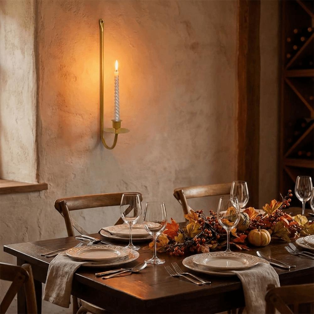 L-Shape Candlestick Holder Minimalism Metal Candle Sconce Party Prop Candle Stand Wedding Party