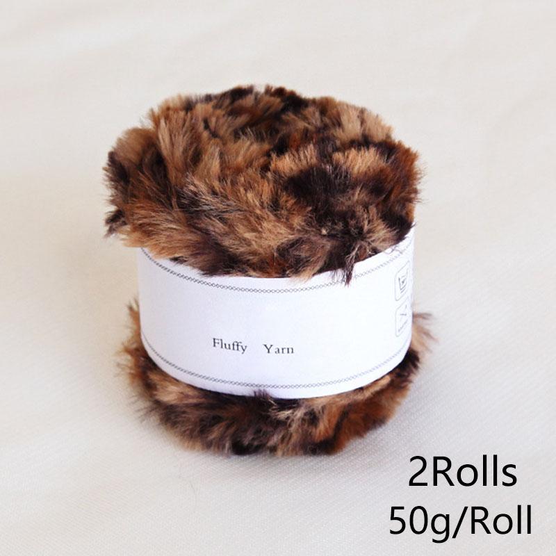 50 г/рулон ниток пушистый искусственный мех ручная вязка шерстяная пряжа вязаный крючком свитер норковая пряжа шарф вязаная крючком красочная детская одежда