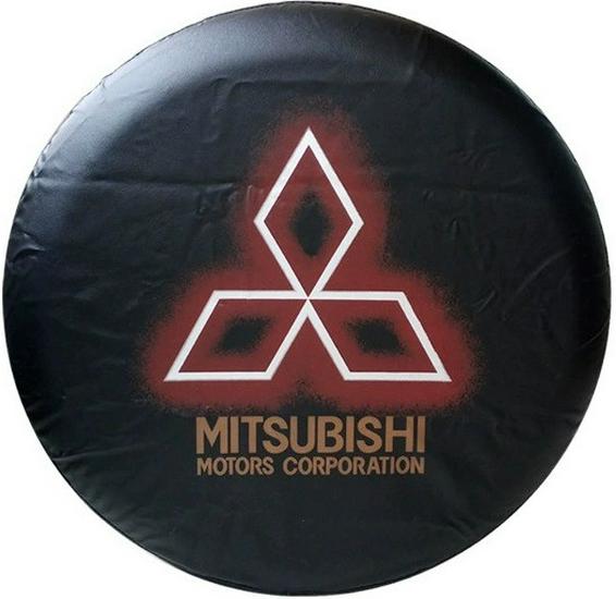 Черно-золотой чехол на запаску из ПВХ-кожи для Mitsubishi Pajero V73 Cheetah - Универсальная посадка для внедорожников.