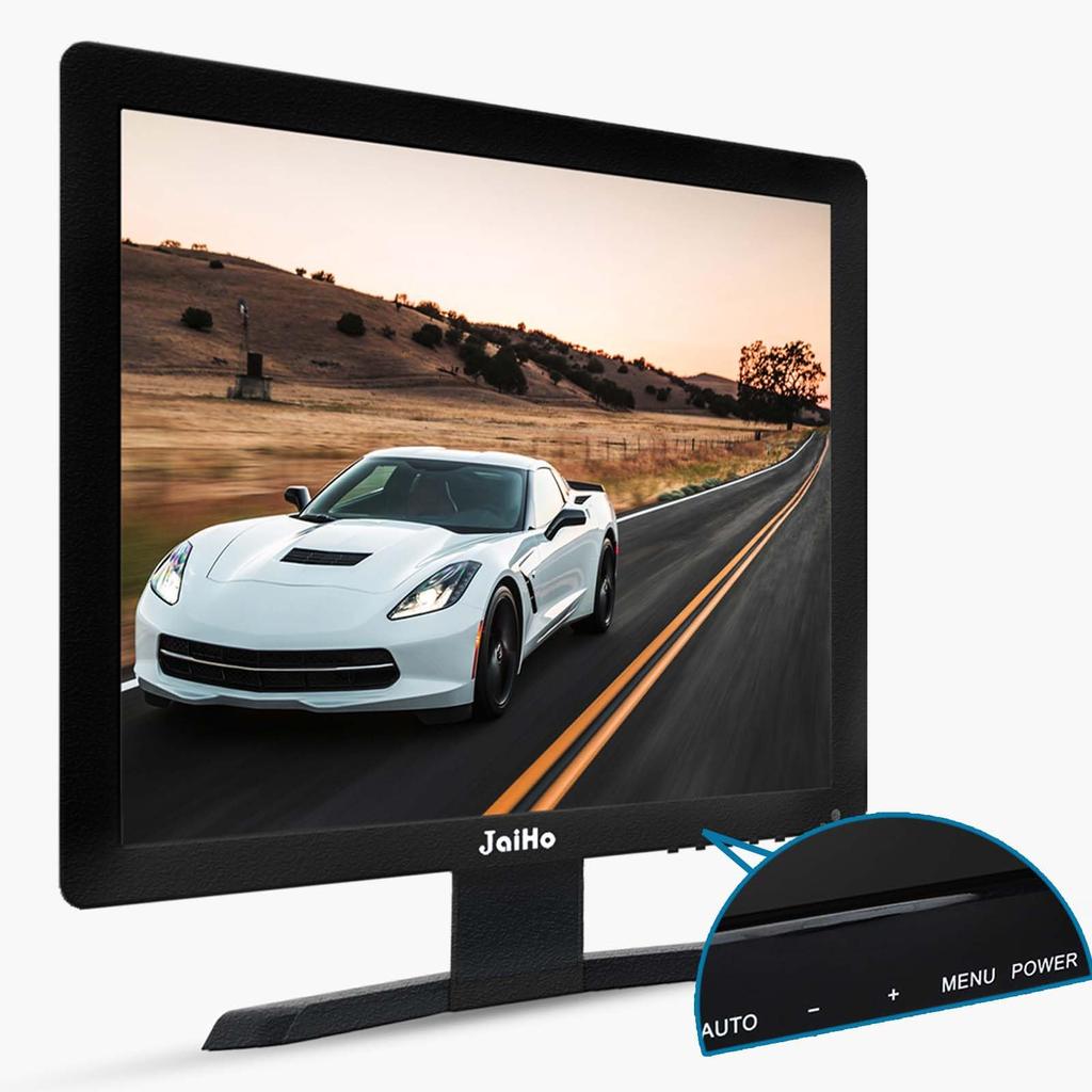 15 Inch Monitor PC Display Small LCD Monitor 1024x768 Resolution LCD Display HDMI VGA BNC USB AV Input PC Monitor for Home Security Surveillance Cam