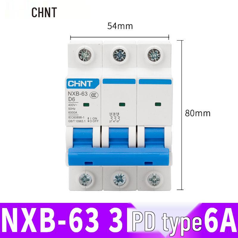 Автоматический выключатель Chint NXB: 1P, 2P, 3P, 4P Бытовой тип D Трехфазный разъединитель 380 В.