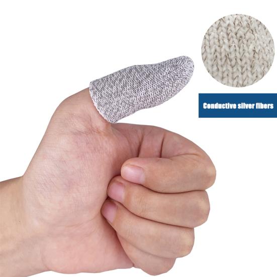 Thumb Protector Solid Fiber Touchscreen Finger Color Anti-sweat Sleeve for Game