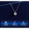 1ct Moissanite Pendant Necklace Women Minimalist Fashion Daily Wear