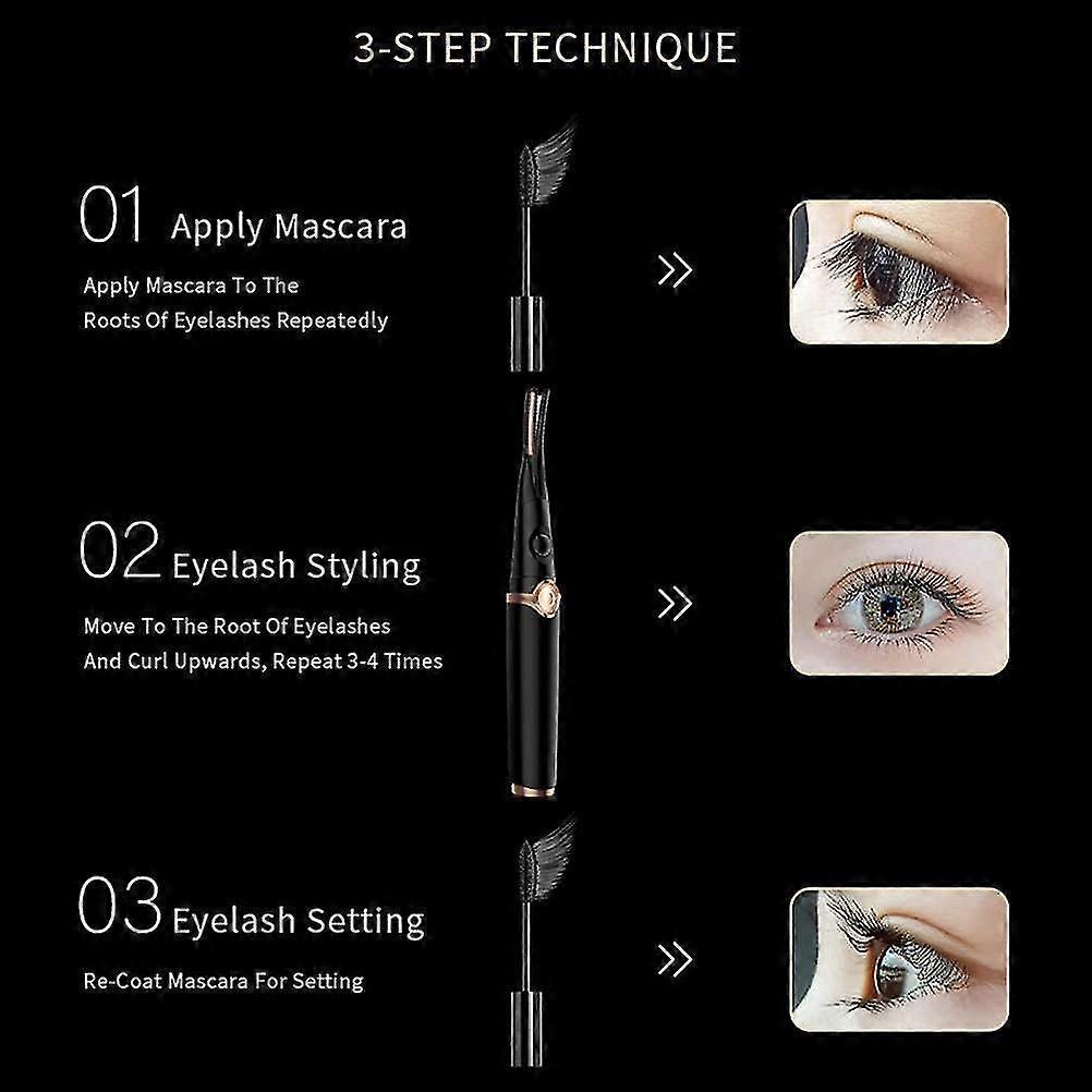 2-in-1 Heated Eyelash Curler, Portable Electric Eyelash Curler, 3-stage Temperature Adjustment
