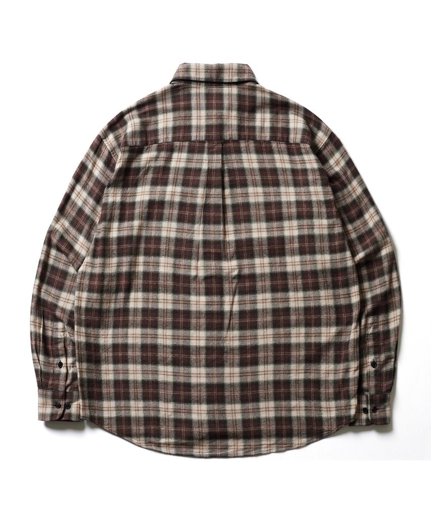 ESFAI One Pocket Plaid Shirt (Brown)