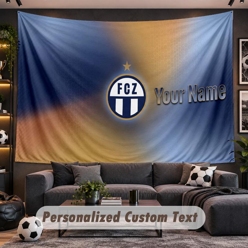 FC Zürich Personalized Tapestry Support Custom Name, Wall Art Home Decoration