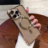 Гальванизированный блестящий чехол для мобильного телефона для iPhone16e Прозрачный защитный чехол с магнитной зарядкой для Apple 15ProMax
