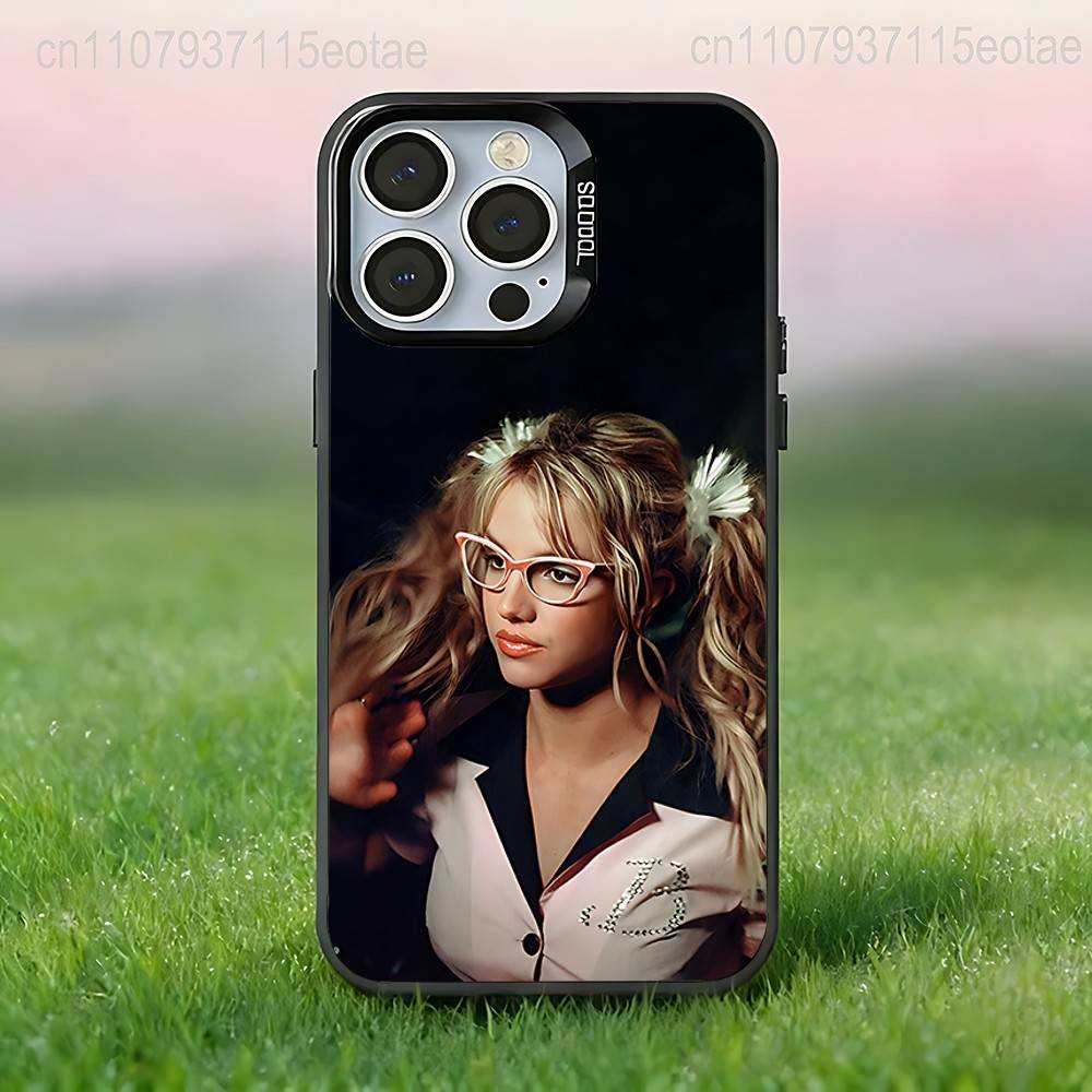 B-Britney SINGER S-Spears Чехол для телефона для iPhone 17,16,15,14,13,12,11,Pro,Max,Plus,E,Air,Mini Черный ТПУ IMD Чехол