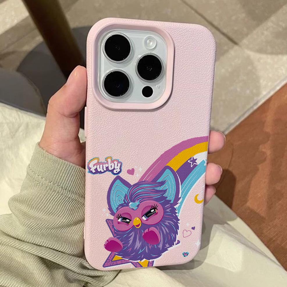 Мультяшные Фёрби Узор из личи Чехол для телефона Для iPhone 17 16e 16 15 14 13 12 11 Air Pro Max Plus X XR XSMax Ударопрочный