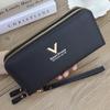 Fashion Double Zipper Long Wallet Large Capacity Multifunctional Card Holder PU Leather Purse Women