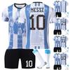 2223 Anniversary Edition Argentina Home Jerseys Children's Football Training Suit Set
