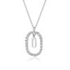  Sterling Color Gold Tone 26 Letters Z Alphabet Initial Long Chain Necklaces Ovals High End Jewelry Crystal Stone Cubic Zircon ChokerLuxury