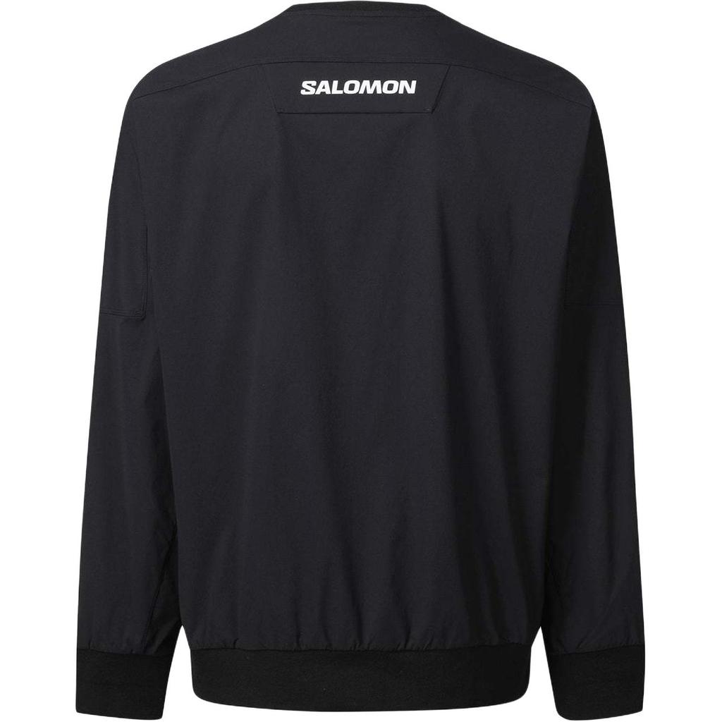 SALOMON Solid Color Crew Neck Pullover Long Sleeve Sweatshirt Men Sweatshirt Black LC2569900