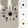 Frameless Diy Wall Mute Clock 3d Mirror Sticker Home Decor Wall Mute Clock 12-hour Display Wall Clock Home Office Decor 50x50cm