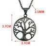 Личность Хип-хоп Улица Древо жизни Нержавеющая сталь Кулон Ожерелье Титановая сталь Аксессуары Цепь свитера