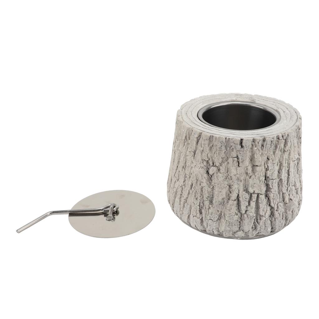 Настольная чаша для костра из керамики и металла, безопасная бездымная переносная настольная чаша для костра для барбекю на открытом воздухе