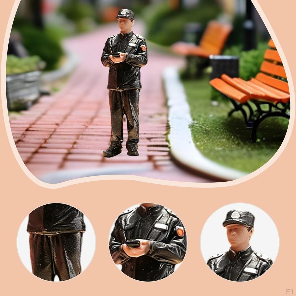 1:64 Черный Костюм Охранник Мини Фигурки Люди Реалистичное Украшение Декор Орнамент Диорама Мужская Фигурка