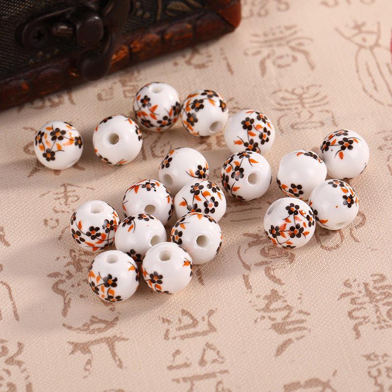 Керамические бусины и подвески для изготовления украшений своими руками - Цветочные фарфоровые аксессуары для нанизывания