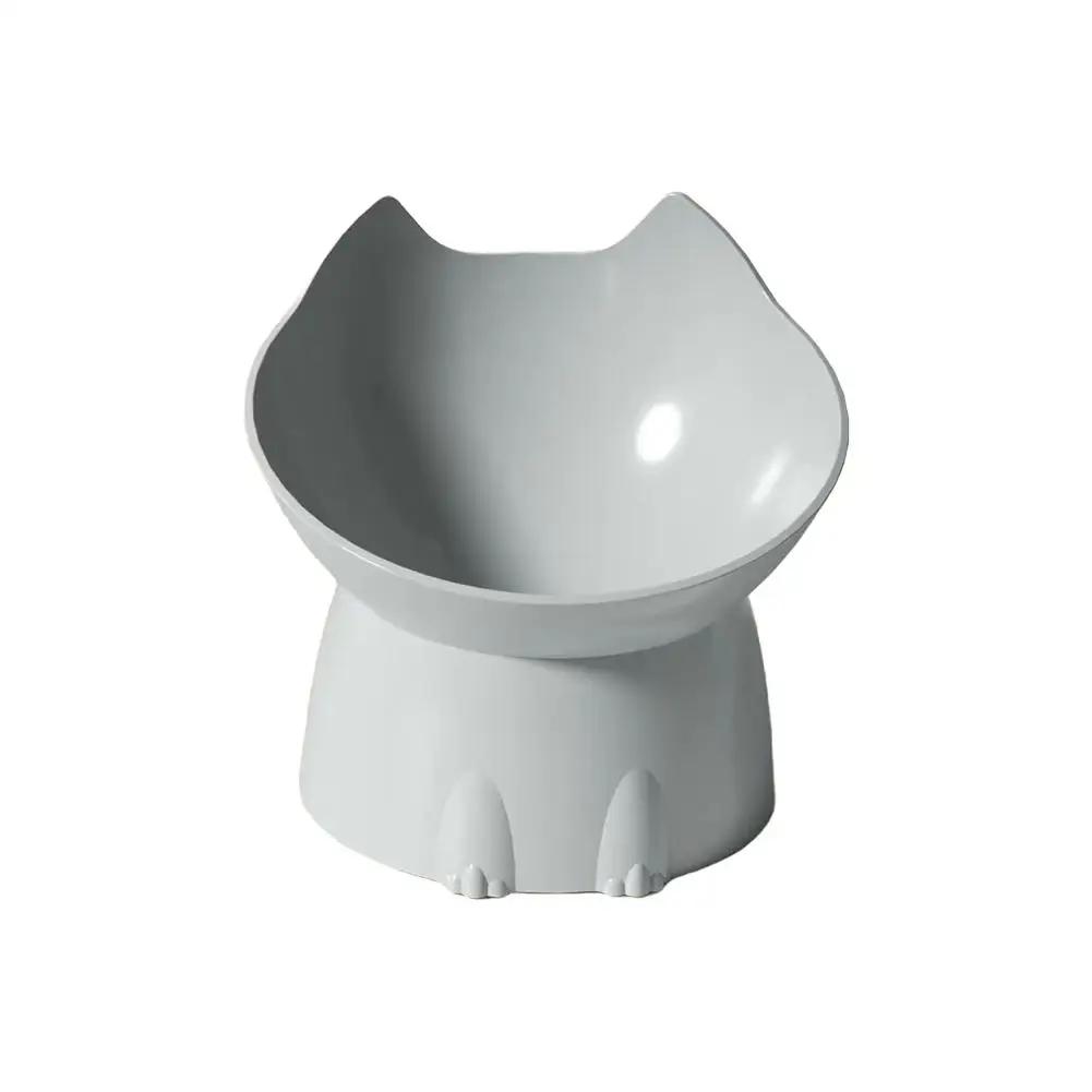 WhiskerWare Elevated Cat Bowl, Anti-Tip Plastic Raised Stress Feeding Feeder Bowls With Elevated Edge Free Dish Cat Pet Til I9E7