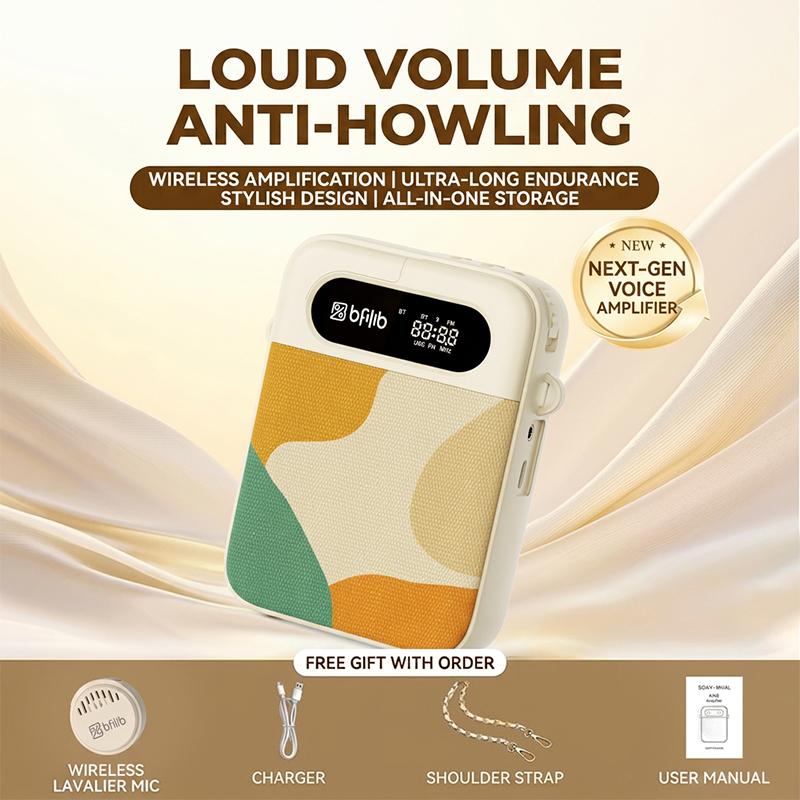 Teacher Loudspeaker Voice Amplifier Hidden Magnetic Microphone Long Battery Life 15Hour Outdoor Lecture Portable High Pitched Bluetooth Speaker