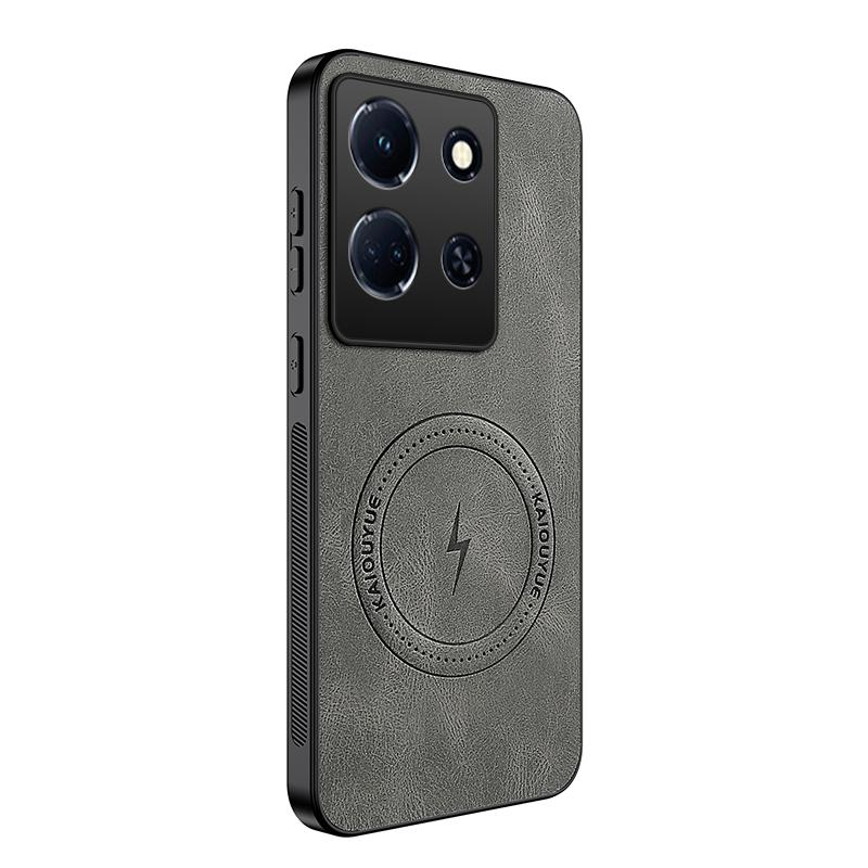 Infinix Note 30 Pro Роскошный кожаный чехол с всесторонней защитой и совместимостью с MagSafe