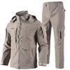 Мужской комплект хаки для улицы: куртка и брюки карго
