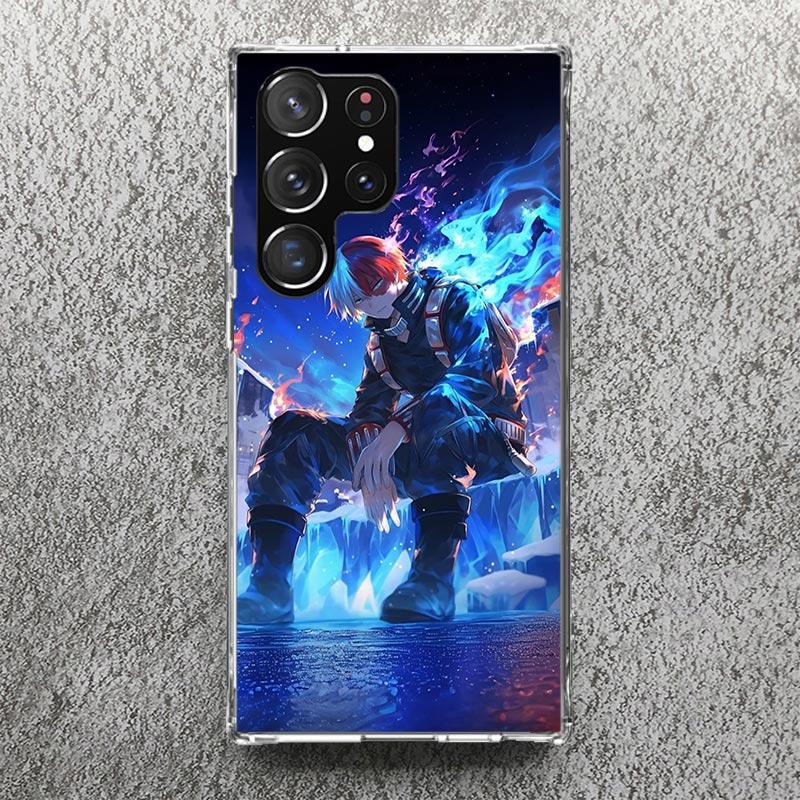 Todoroki Shoto MHA My Hero Print Soft Case for Samsung Galaxy S25 S24 S23 S22 Ultra S21 Plus S20 FE Phone Shell S10 + Pattern Co