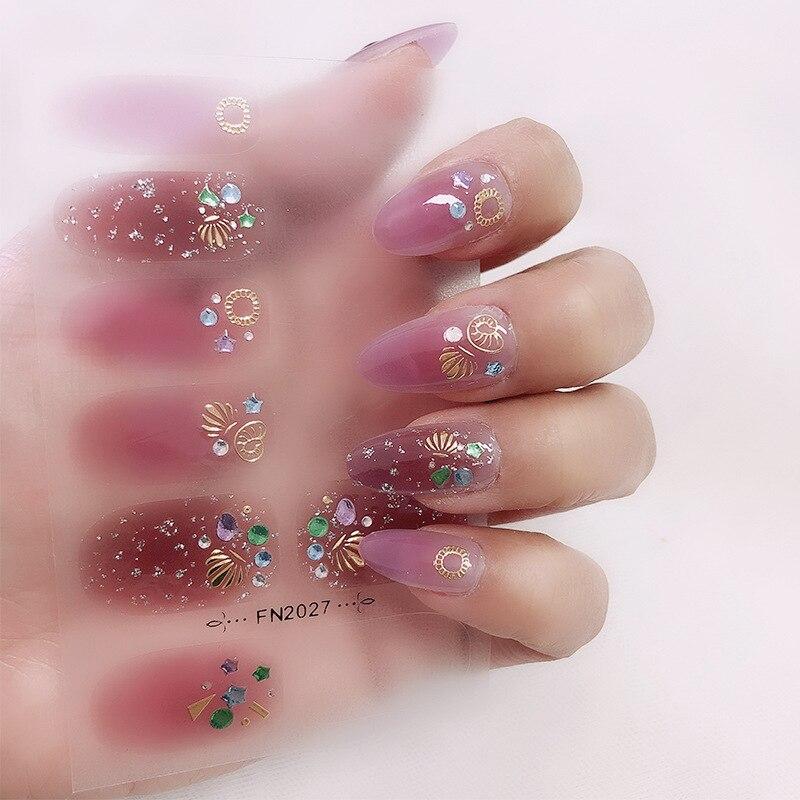 Наклейки для ногтей, бронзирующие, модные, с полным покрытием, наклейки для ногтей, маникюрные летние простые наклейки для ногтей, аксессуары для искусства, сделай сам, инструмент