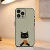 Милый Черно-Белый Кот Чехол Для Телефона Для iPhone 17,16,15,14,13,12,11 Plus,Pro Max,XS,Мягкий Силиконовый Черный Чехол