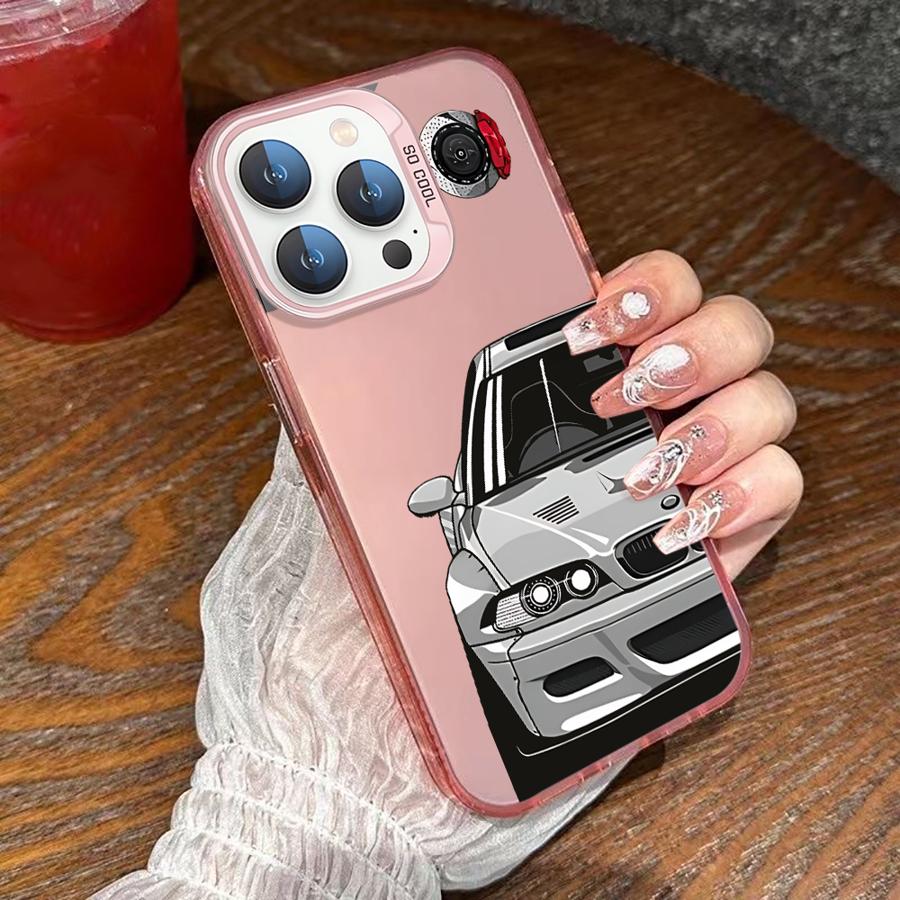 Чехол для телефона для iPhone 11 12 13 Pro Max 17 Air 14 15 16 Plus 16e Мягкий корпус JDM Спортивный автомобиль