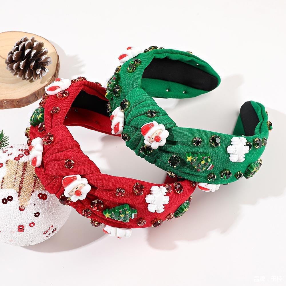 Snowflake Christmas Hairband Bow Santa Claus Doll Headwear Party Cosplay Props Women