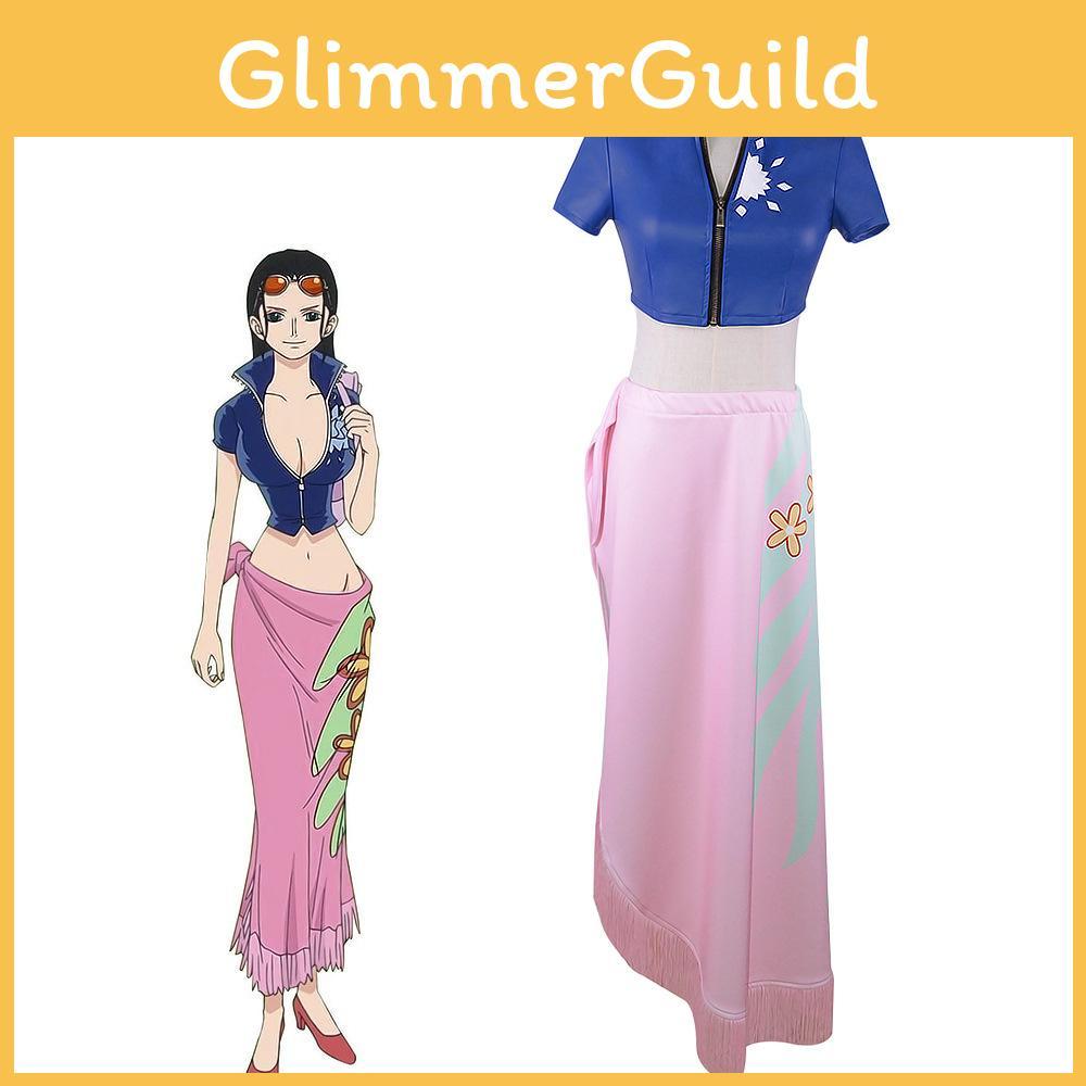 Юбка Нико Робин из One Piece Аниме Косплей Костюм Хэллоуин Топы Декорированные Идеально Для Комик-Выставок И Вечеринок.