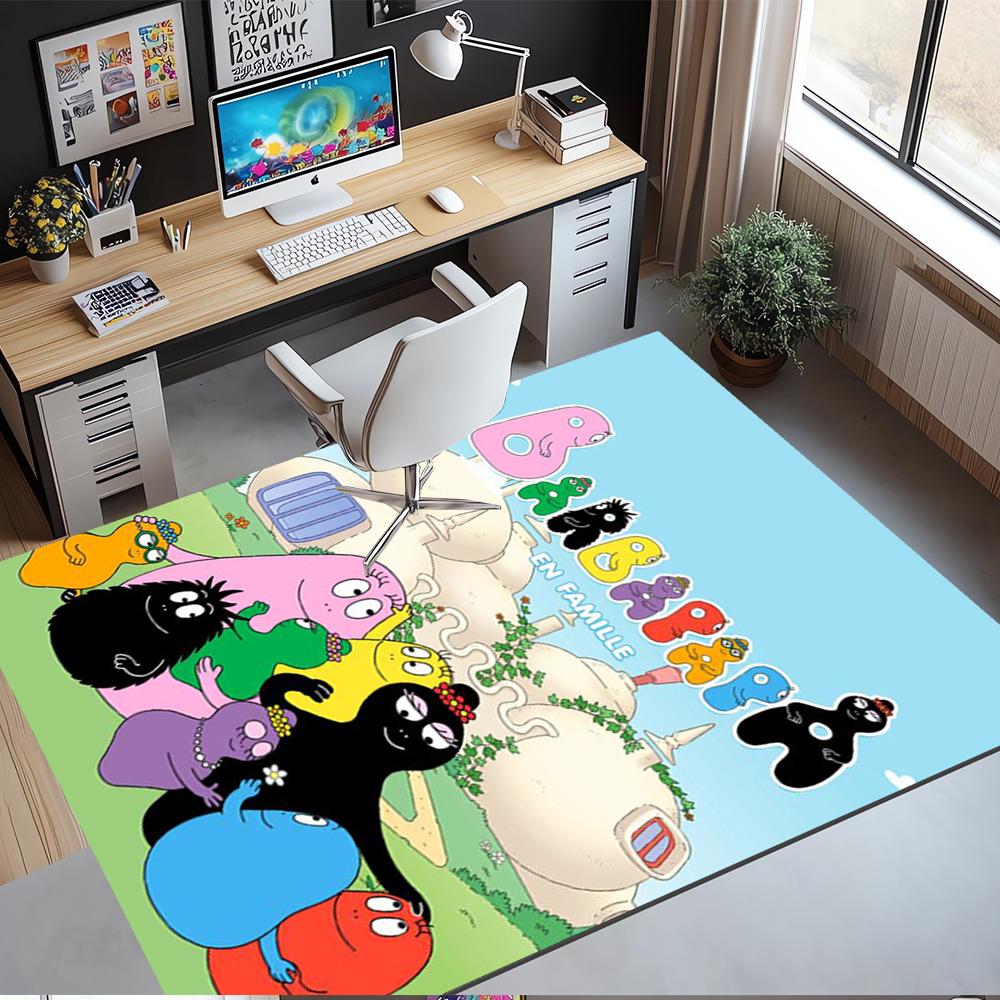 Barbapapa Printed Carpet,Rug,for Office Chair Living Room Bedroom Kitchen Room Decor Gifts.