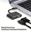 Адаптер с двойным выходом USB 3.0 на HDTV VGA, обеспечивающий одновременный видеовыход, Plug and Play, простота использования на различных системах