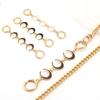 Extension Chain DIY Shoulder Bag Strap Replacement Extended Chain Hollow Moon Shape Polished Lightweight Purse Wallet Strap Extender